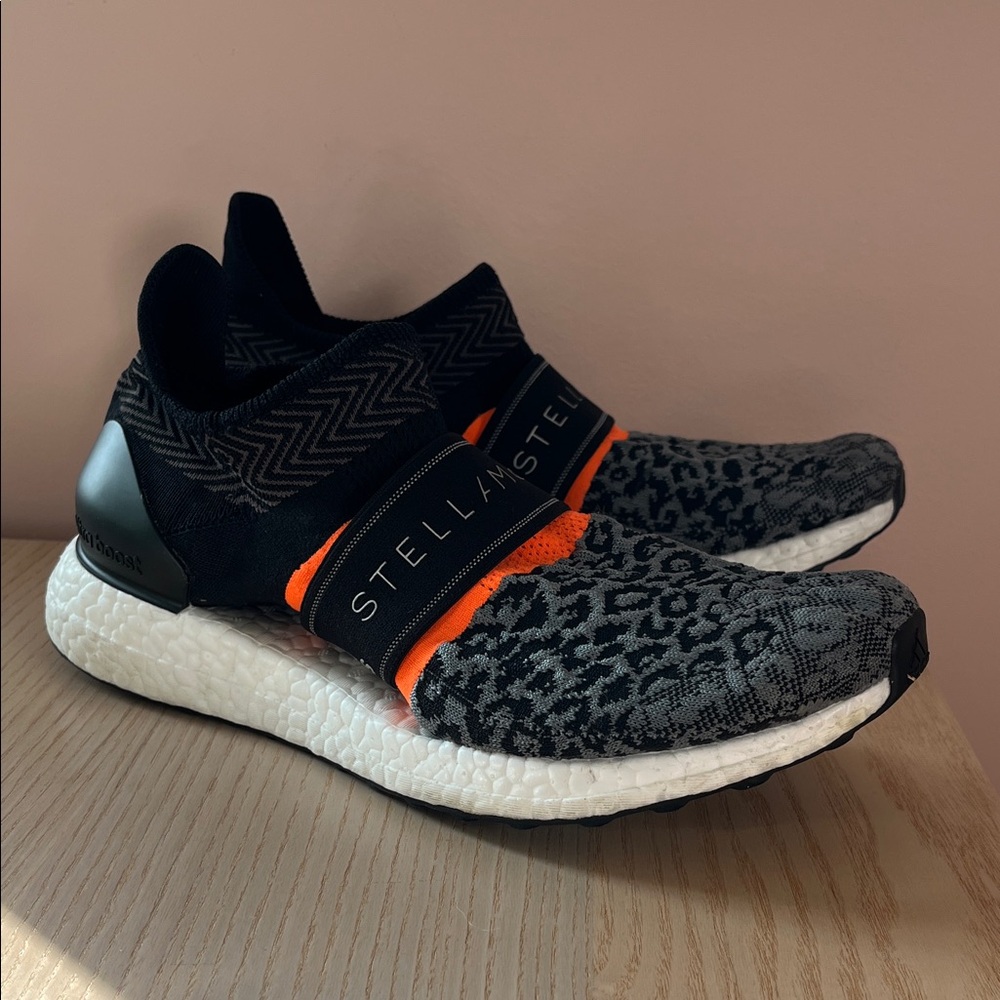 ADIDAS BY STELLA MCCARTNEY UltraBoost 3D Knit Leopard Slip On Sneaker 9.5